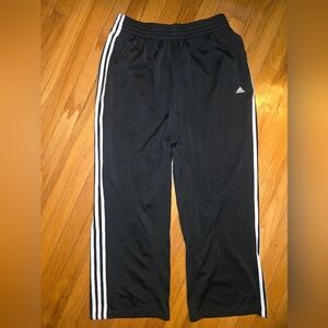 adidas Black Sweatpants with White Stripes
